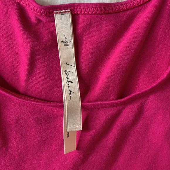 Aritzia Babaton Pink Nylon & Spandex Tank Size Large - Picture 5 of 9